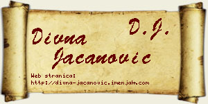 Divna Jacanović vizit kartica